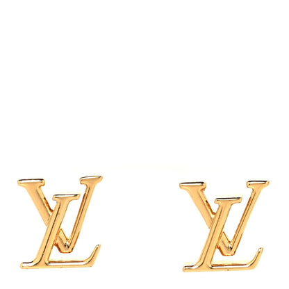 Louis Vuitton Gold Metal LV Iconic Earrings