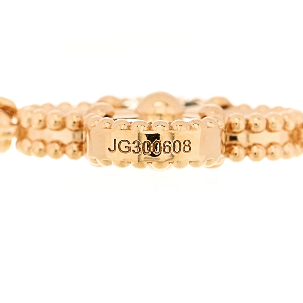Van Cleef & Arpels 18K Yellow Gold Diamond Guilloche Bracelet