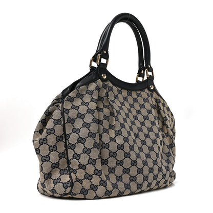 Gucci Monogram Medium Sukey Tote Navy