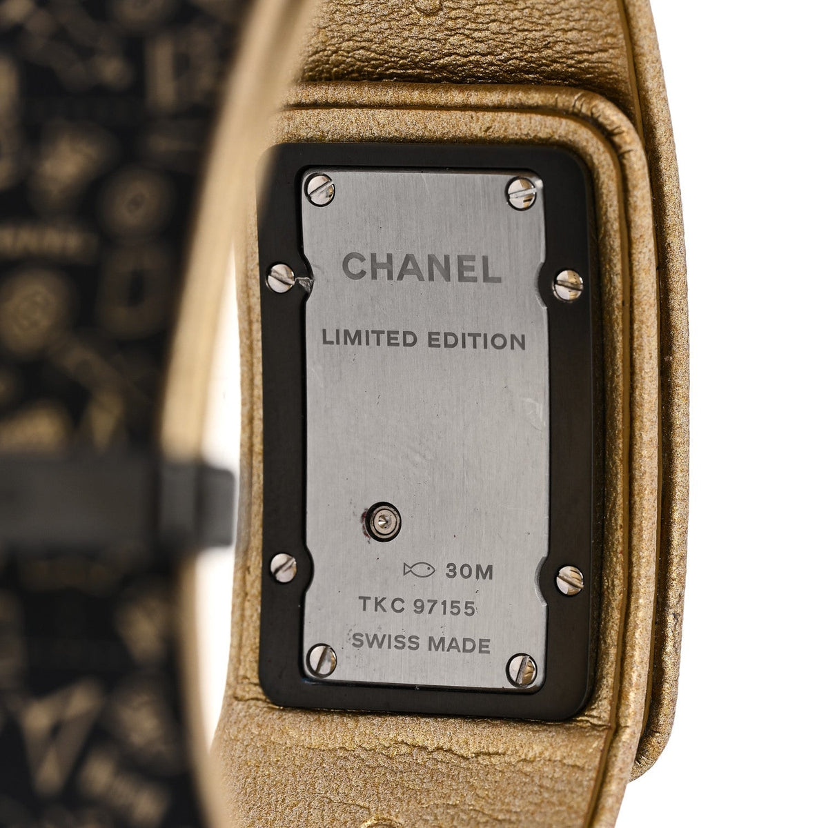 Chanel Stainless Steel Calfskin Diamond 25mm Code Coco Couture Watch Black