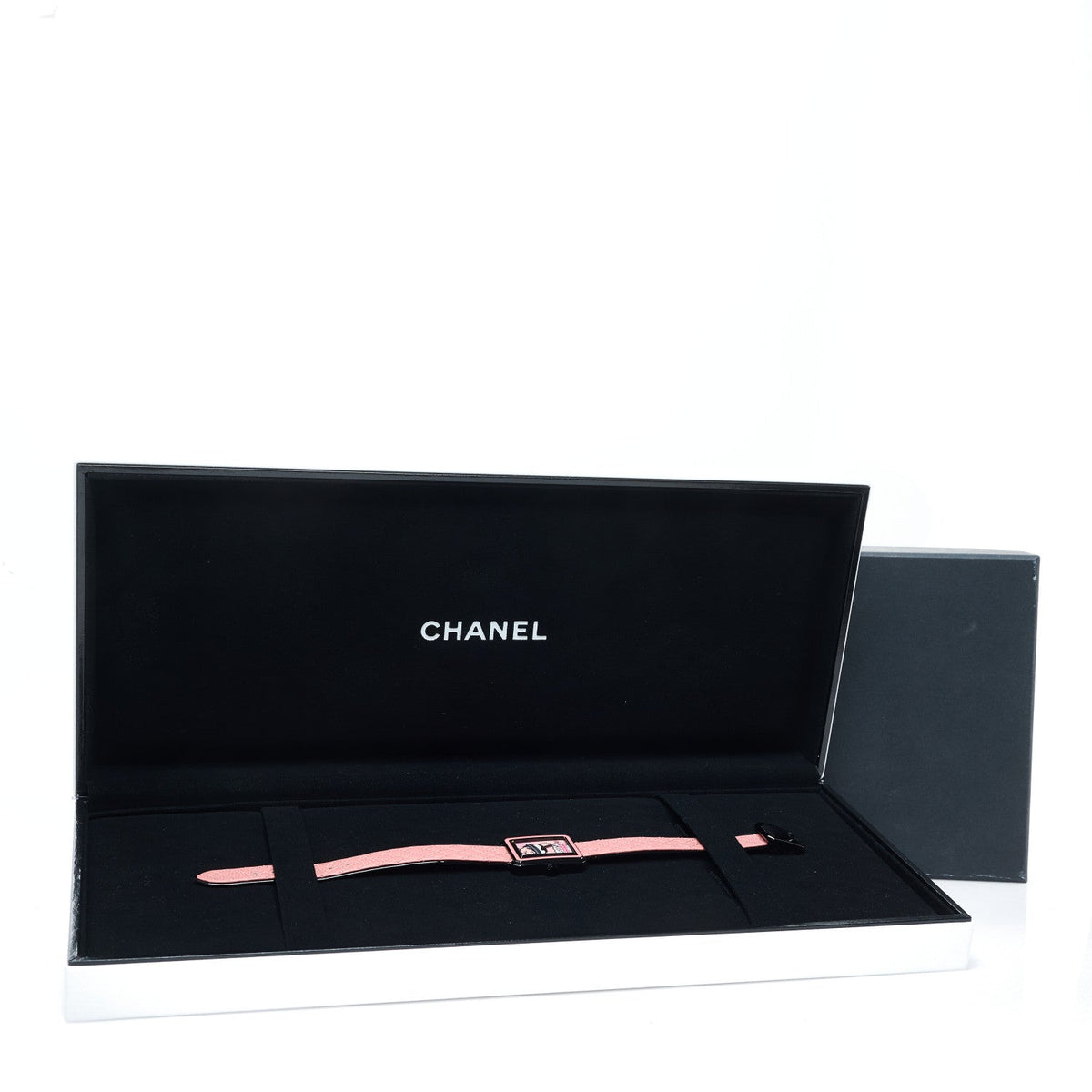 Chanel Stainless Steel Calfskin 21mm Boy-Friend Watch Pink 1878122