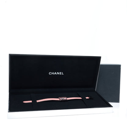 Chanel Stainless Steel Calfskin 21mm Boy-Friend Watch Pink 1878122