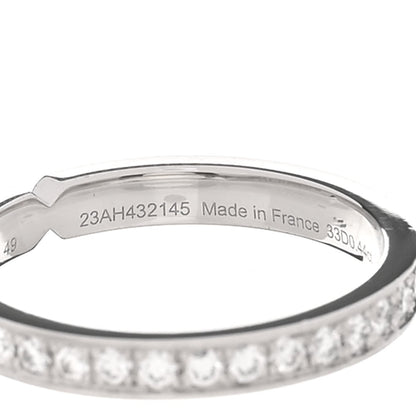 Hermes Platinum Diamond Eternity Band Ring 49 5