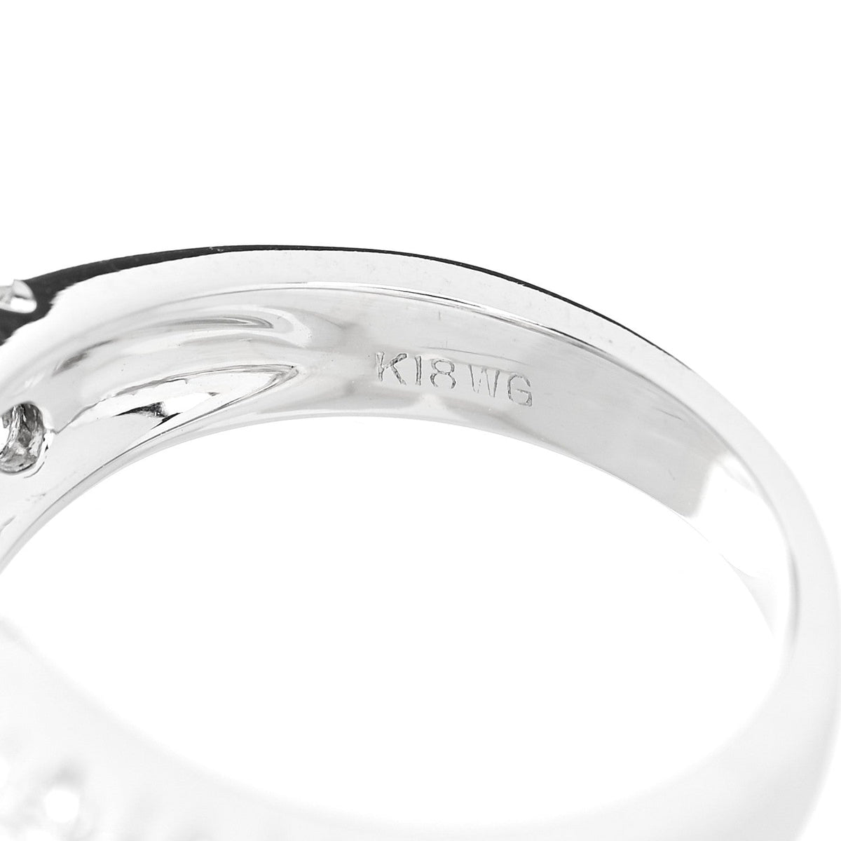 Parker & West 18K White Gold Diamond 1.92ctw Baguette Round Cut Ring 50 5.25