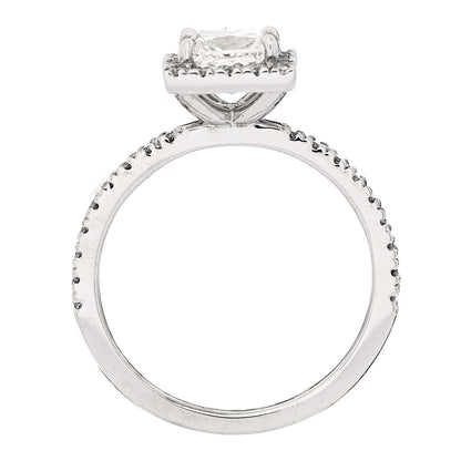 Parker & West 18K White Gold Diamond 0.96ctw Princess Cut Engagement Ring 52 6