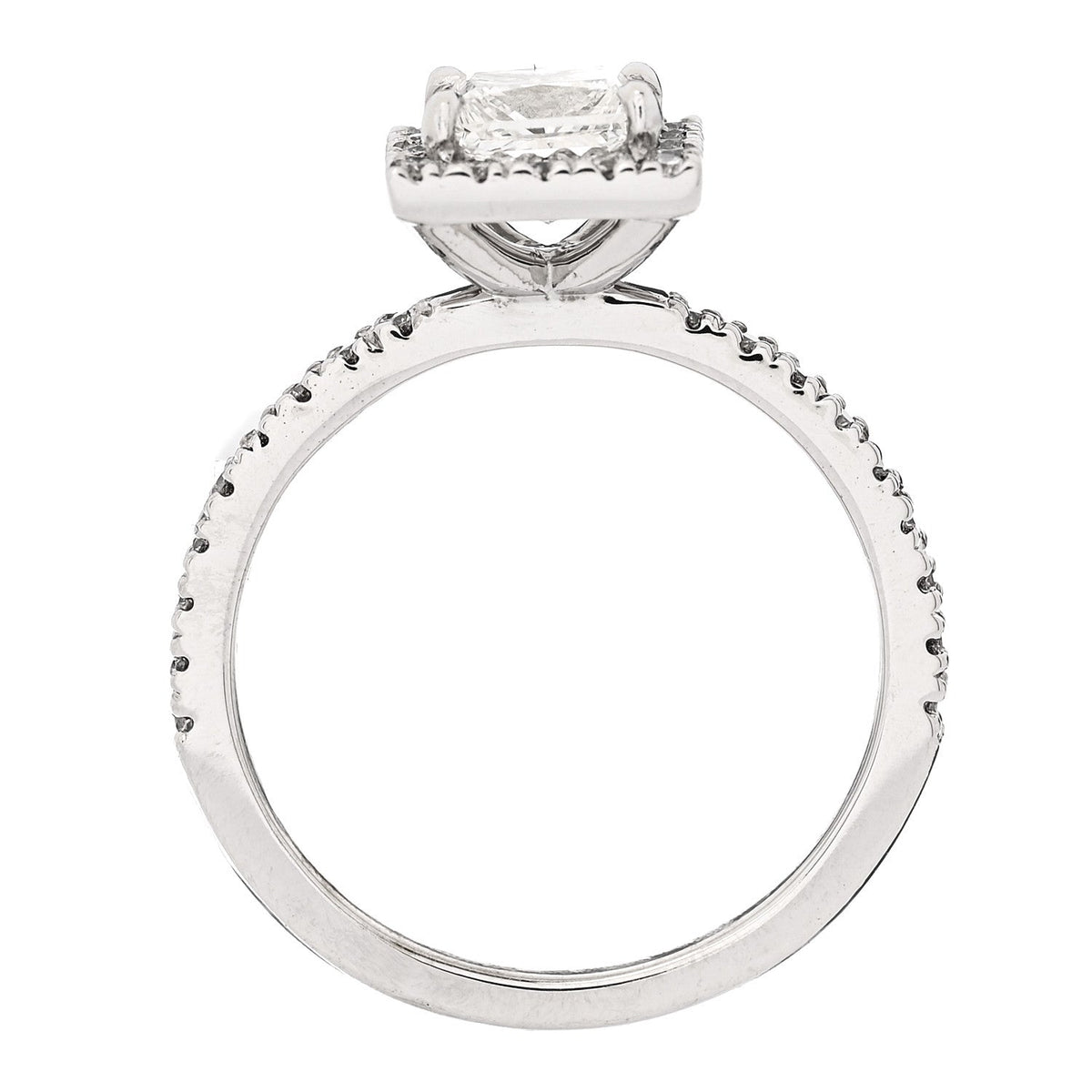 Parker & West by FASHIONPHILE18K White Gold Diamond .96ctw Princess Cut Engagement Ring  52 6