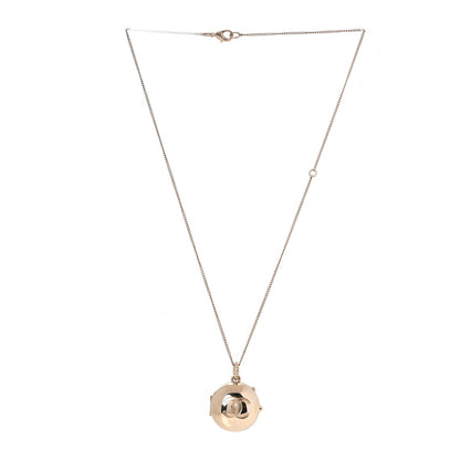 Chanel Metal CC Locket Necklace Gold