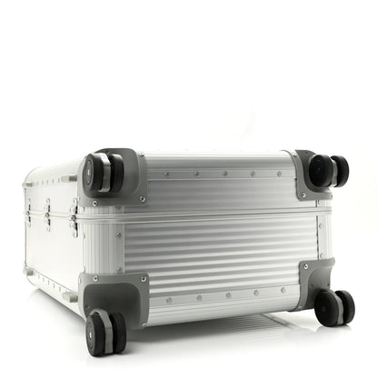 Gucci GG Supreme Monogram Aluminium Porter Medium Trolley Suitcase Silver