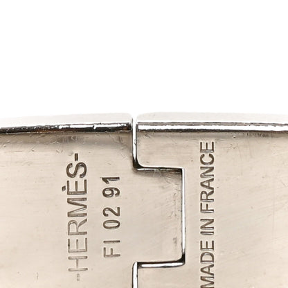 Hermes Matte Enamel Narrow Clic Clac HH Bracelet T4 Black