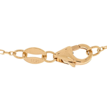 Foundrae 18K Yellow Gold Enamel Petite Champleve True Love Knot Necklace White