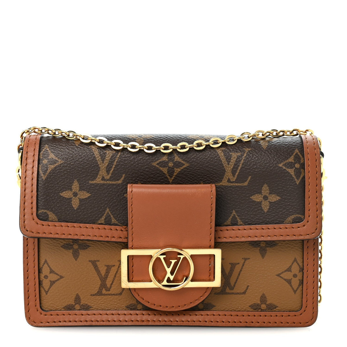 Louis Vuitton Reverse Monogram Dauphine Chain Wallet