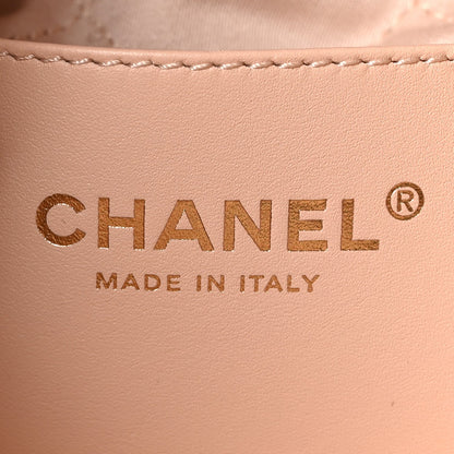 Chanel Shearling Quilted Mini Chanel 22 Shoulder Bag Light Pink 1921313