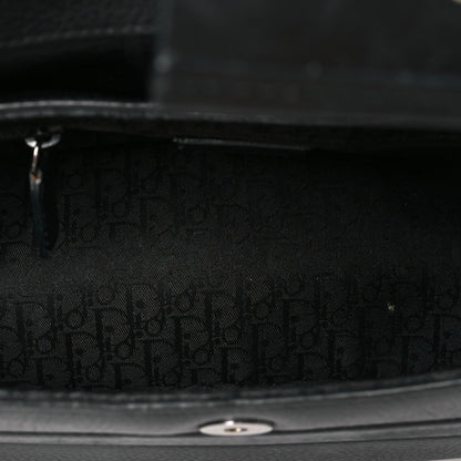 Christian Dior Leather Street Chic Columbus Ave Shoulder Bag Black