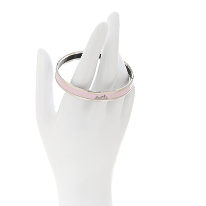 Hermes Enamel Printed Extra Narrow Bracelet 60 Pink