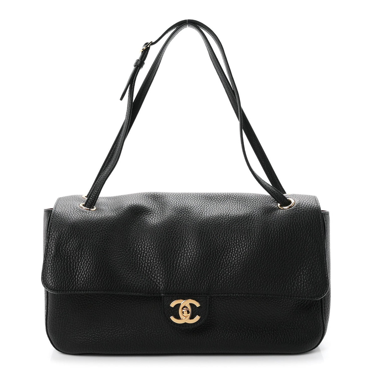 Chanel Grained Calfskin Small Souplissimo Maxi Flap Black 1982869
