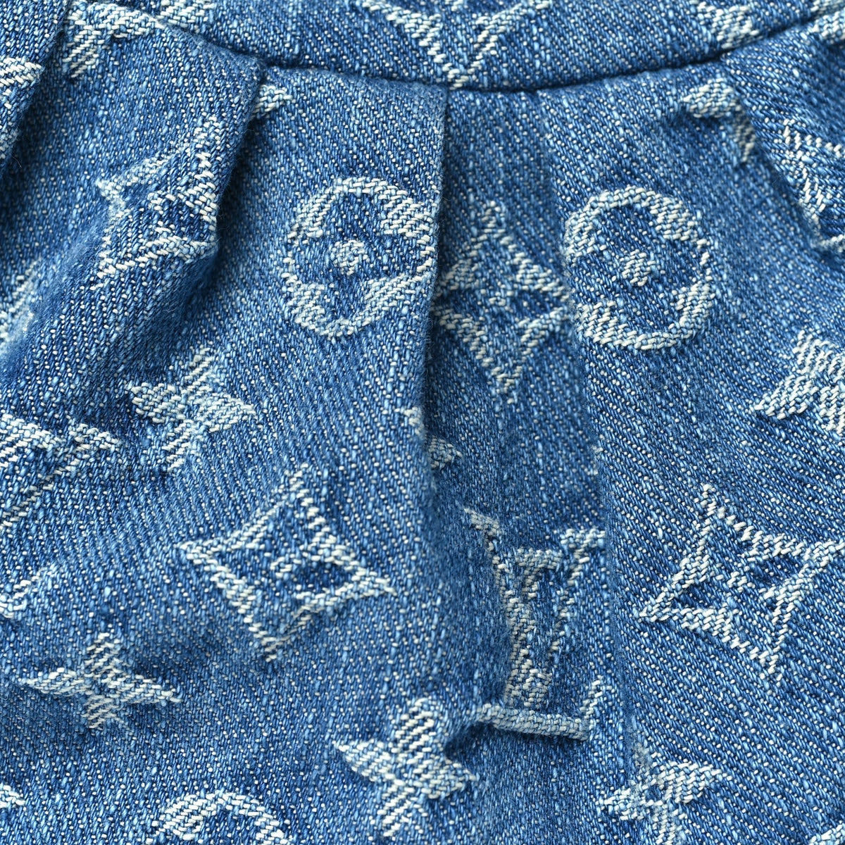 Louis Vuitton Monogram Denim Pochette Valley Blue