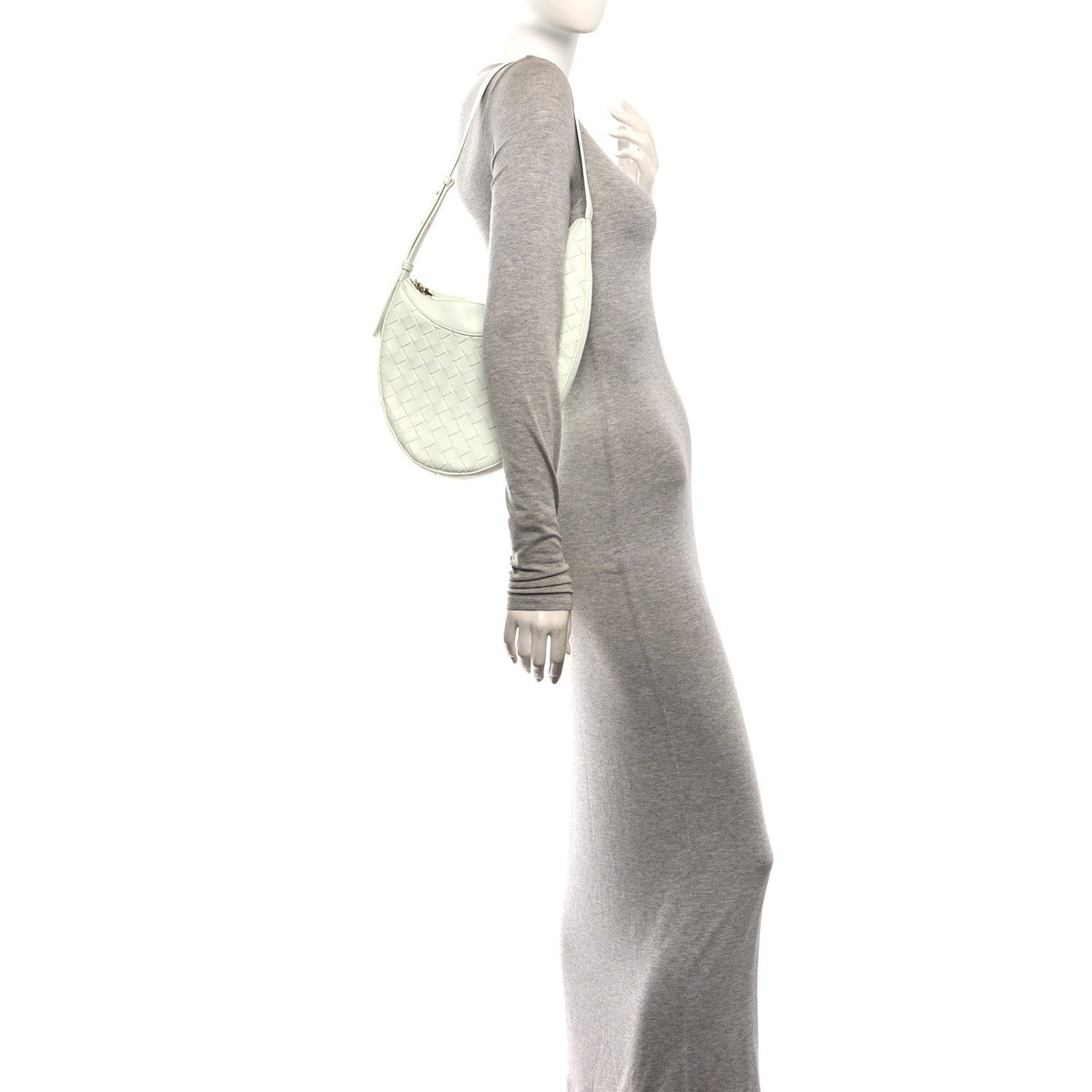 Bottega Veneta Nappa Intrecciato Small Drop Shoulder Bag Glacier 1986425