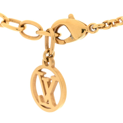 Louis Vuitton Metal Crystal LV Iconic Necklace Gold
