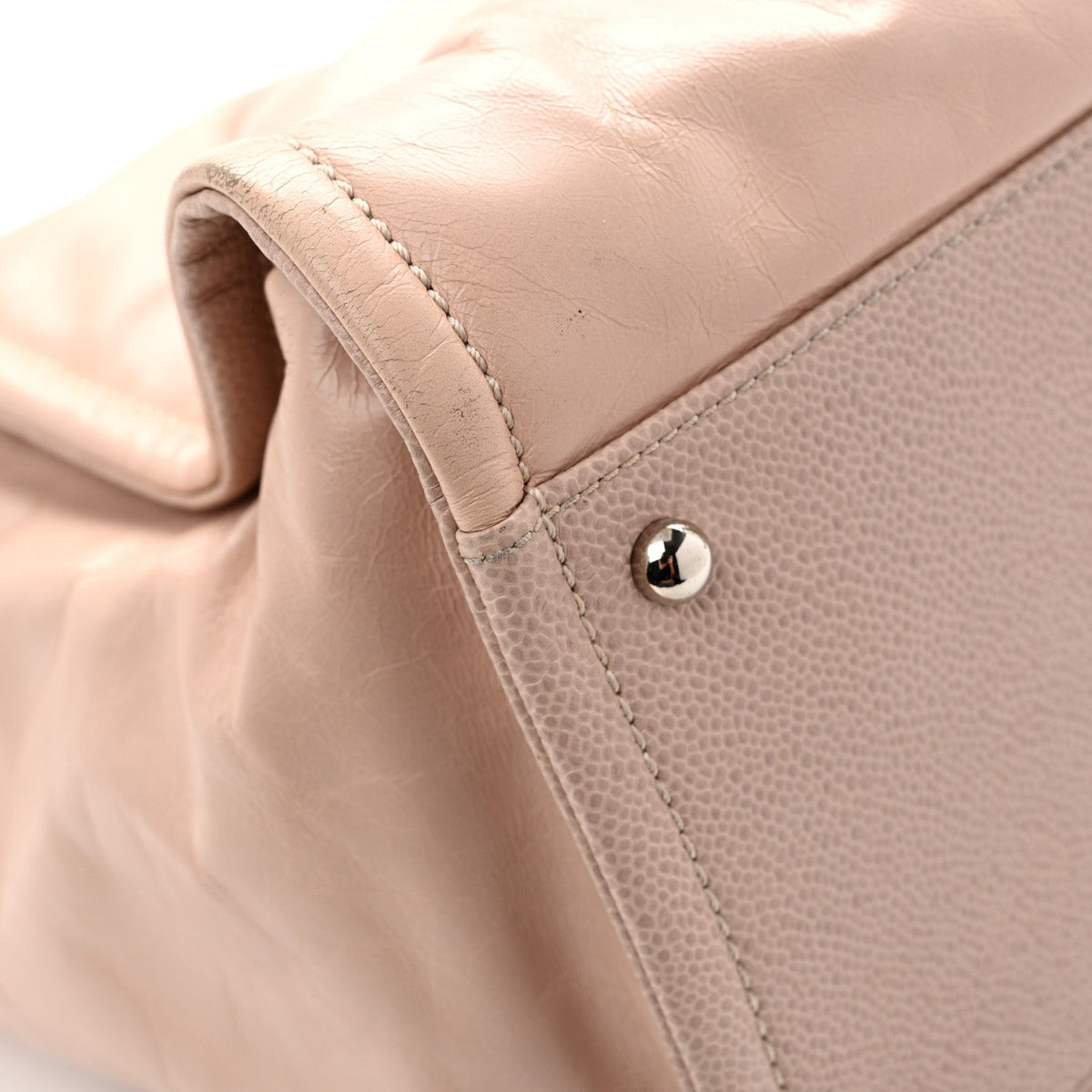 Chanel Glazed Calfskin Medium Deauville Tote Light Pink