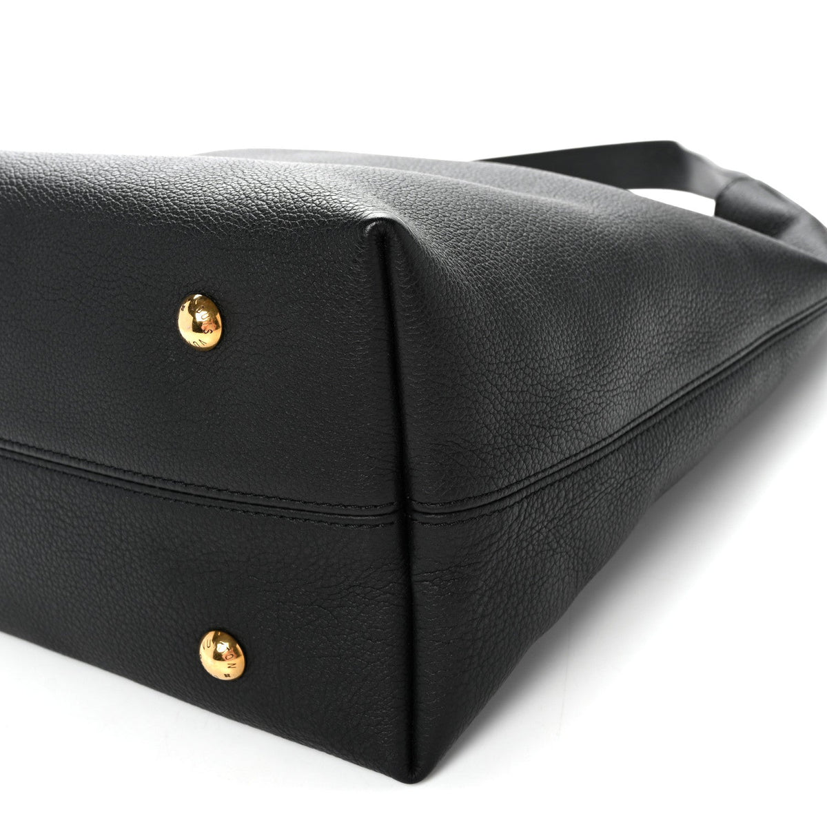 Louis Vuitton Grained Calfskin Low Key Hobo MM Black