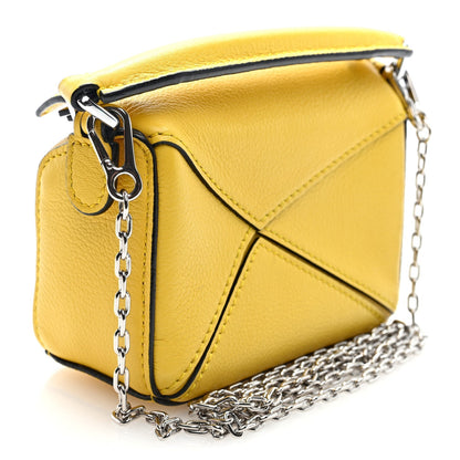 Loewe Calfskin Nano Puzzle Bag Yellow