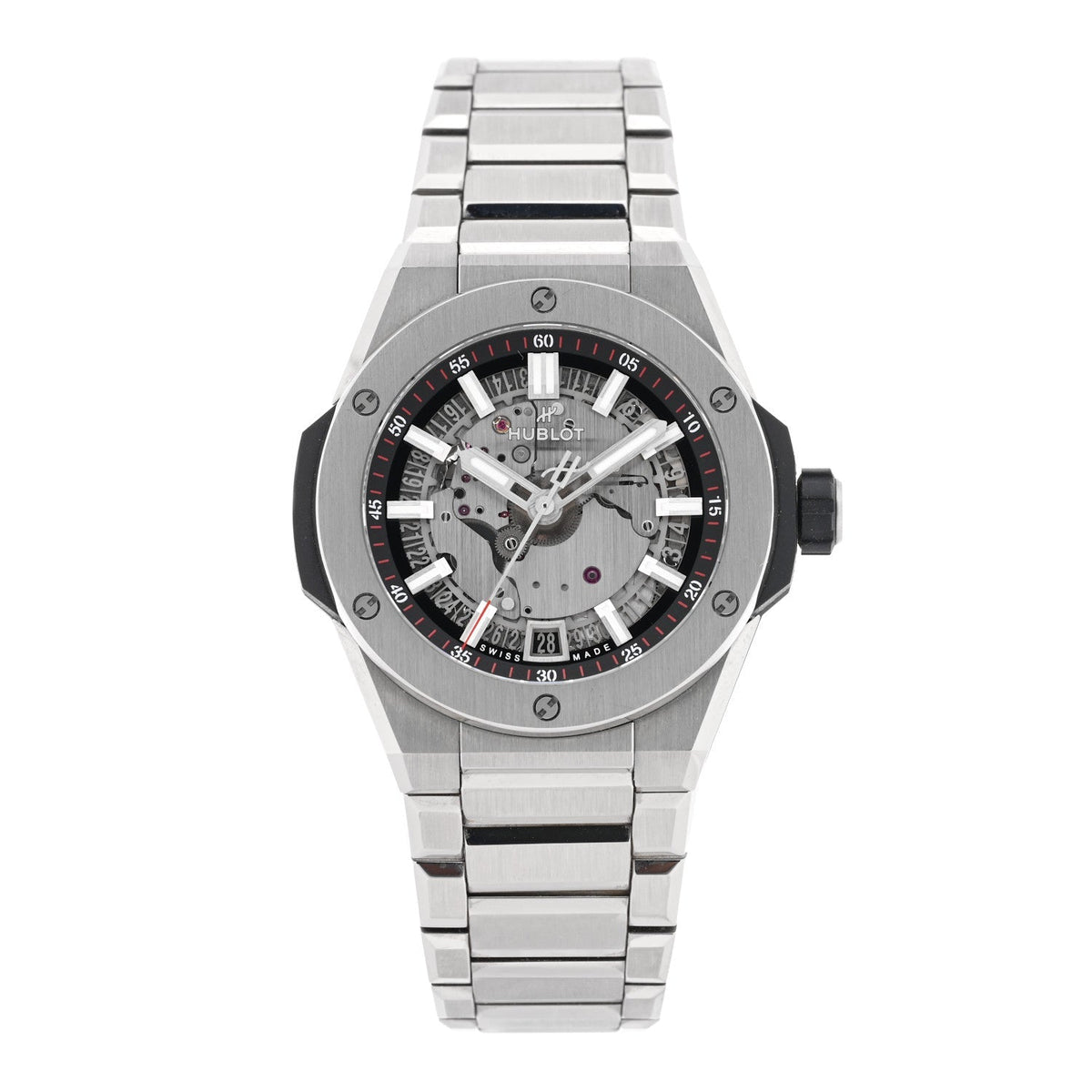 Hublot Titanium 40mm Big Bang Integrated Time Only Watch Silver 456.NX.0170.NX