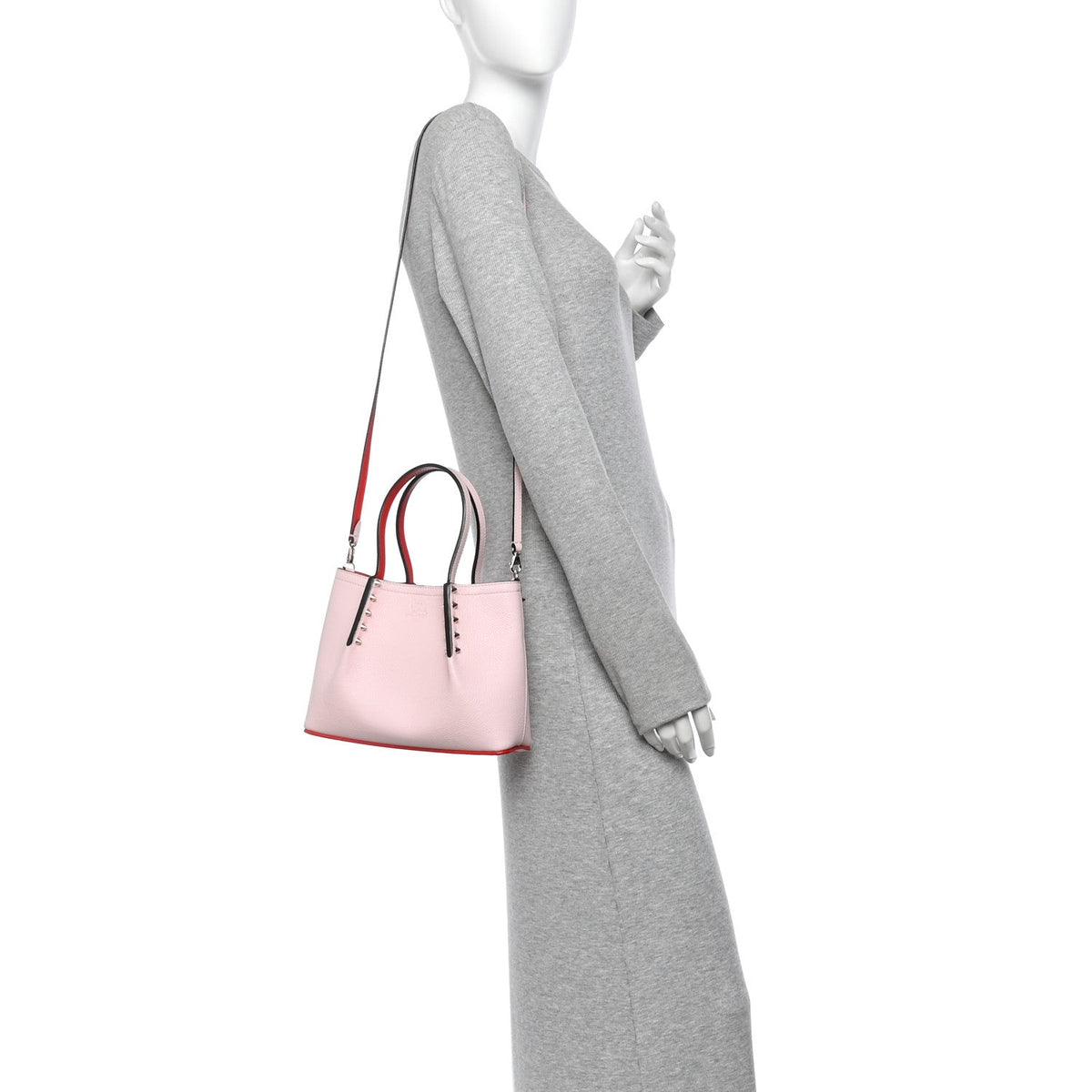 Christian Louboutin Calfskin Empire Spiked Mini Cabarock Tote Poupee 1984512