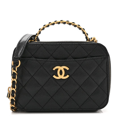 Chanel Caviar Quilted Mini Pick Me Up Vanity Case Black 1976675