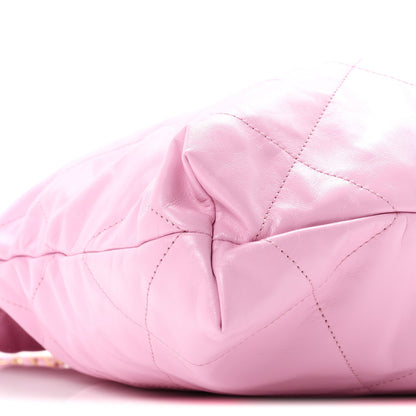 Chanel Shiny Calfskin Quilted Small 22 Pink
