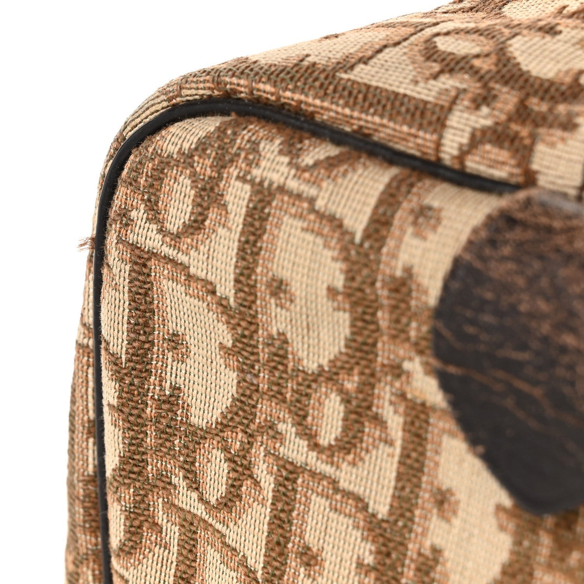 Christian Dior Monogram Canvas Boston Bag Brown