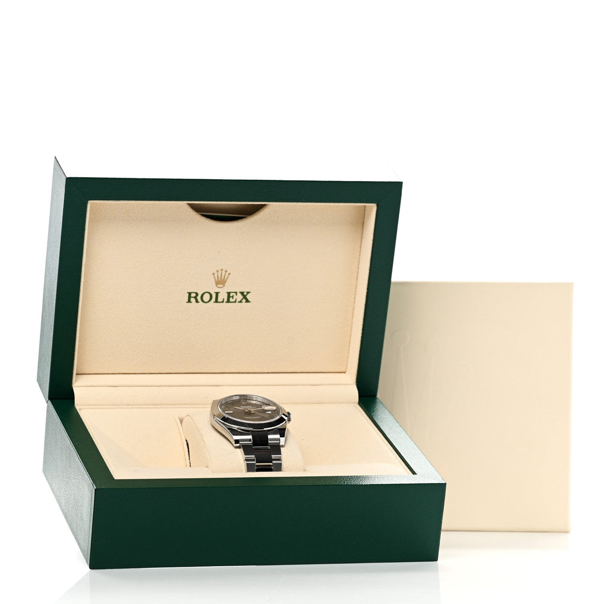 Rolex Stainless Steel 41mm Oyster Perpetual Wimbledon Datejust Watch Slate 126300