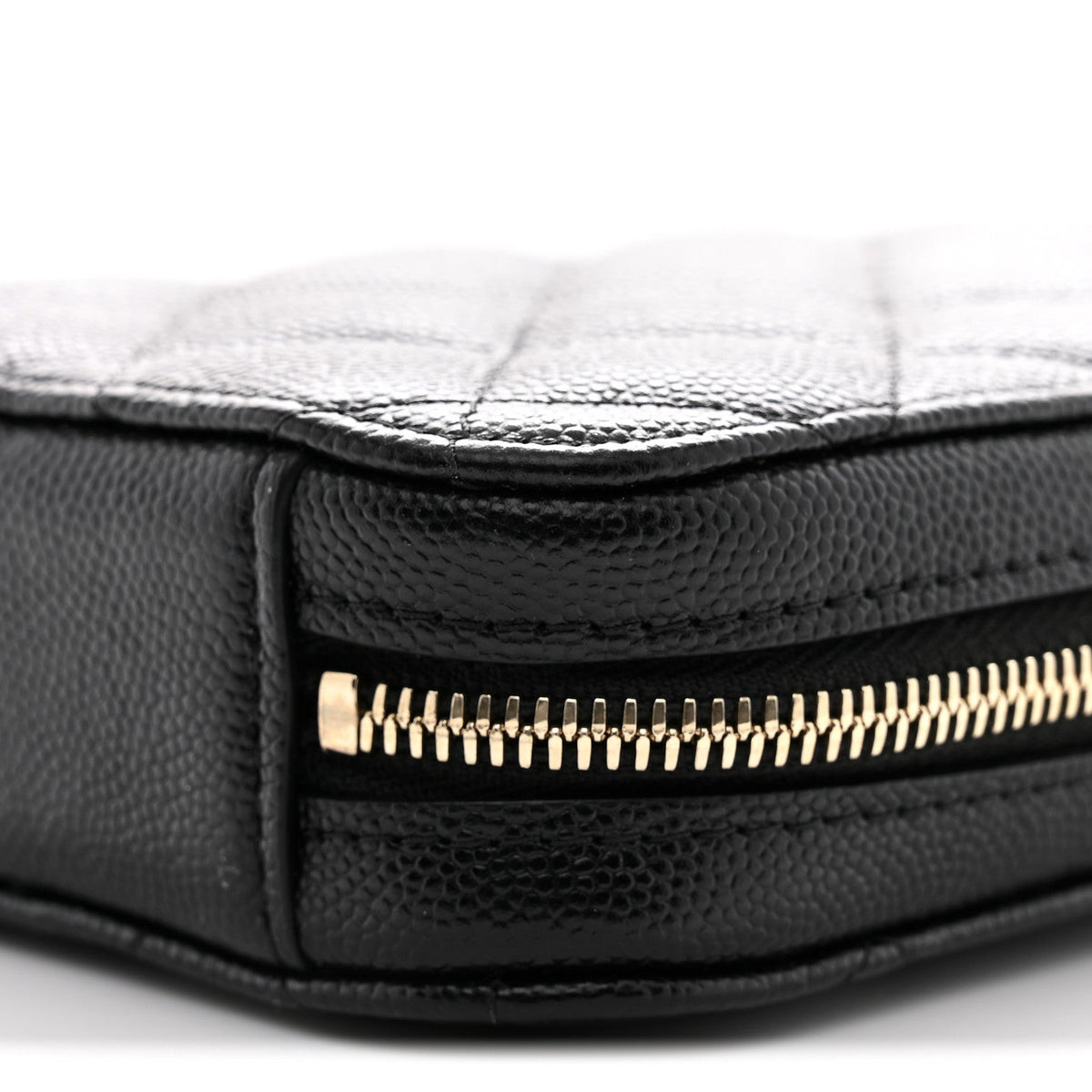 Chanel Caviar Quilted Phone Holder Wallet On Chain WOC Black