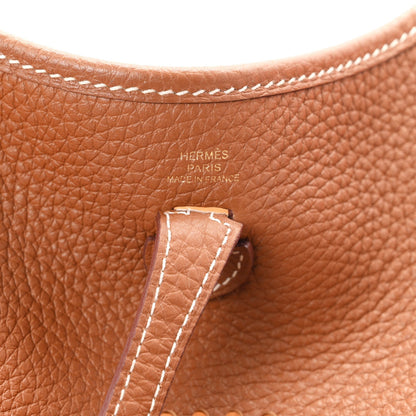 Hermes Taurillon Clemence Evelyne TPM Gold 1982765