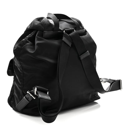 Prada Tessuto Nylon Saffiano Medium Backpack Black