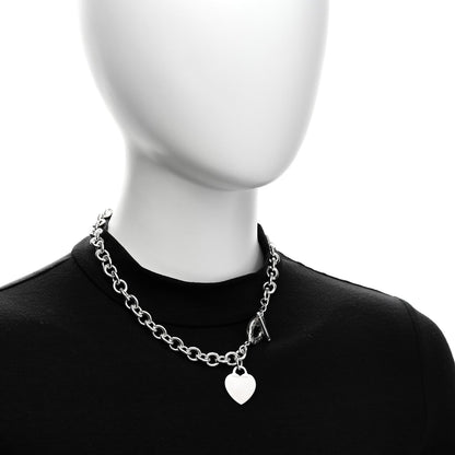 Tiffany Sterling Silver Heart Tag Toggle Necklace