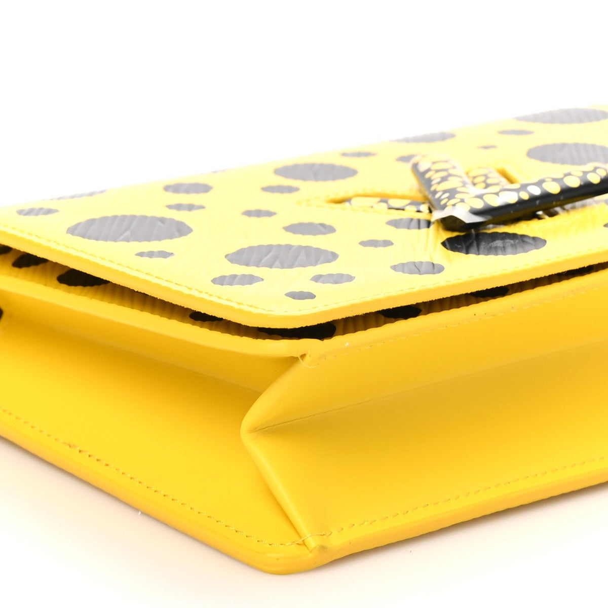 Louis Vuitton Epi Infinity Dots Twist Chain Wallet Yellow Black