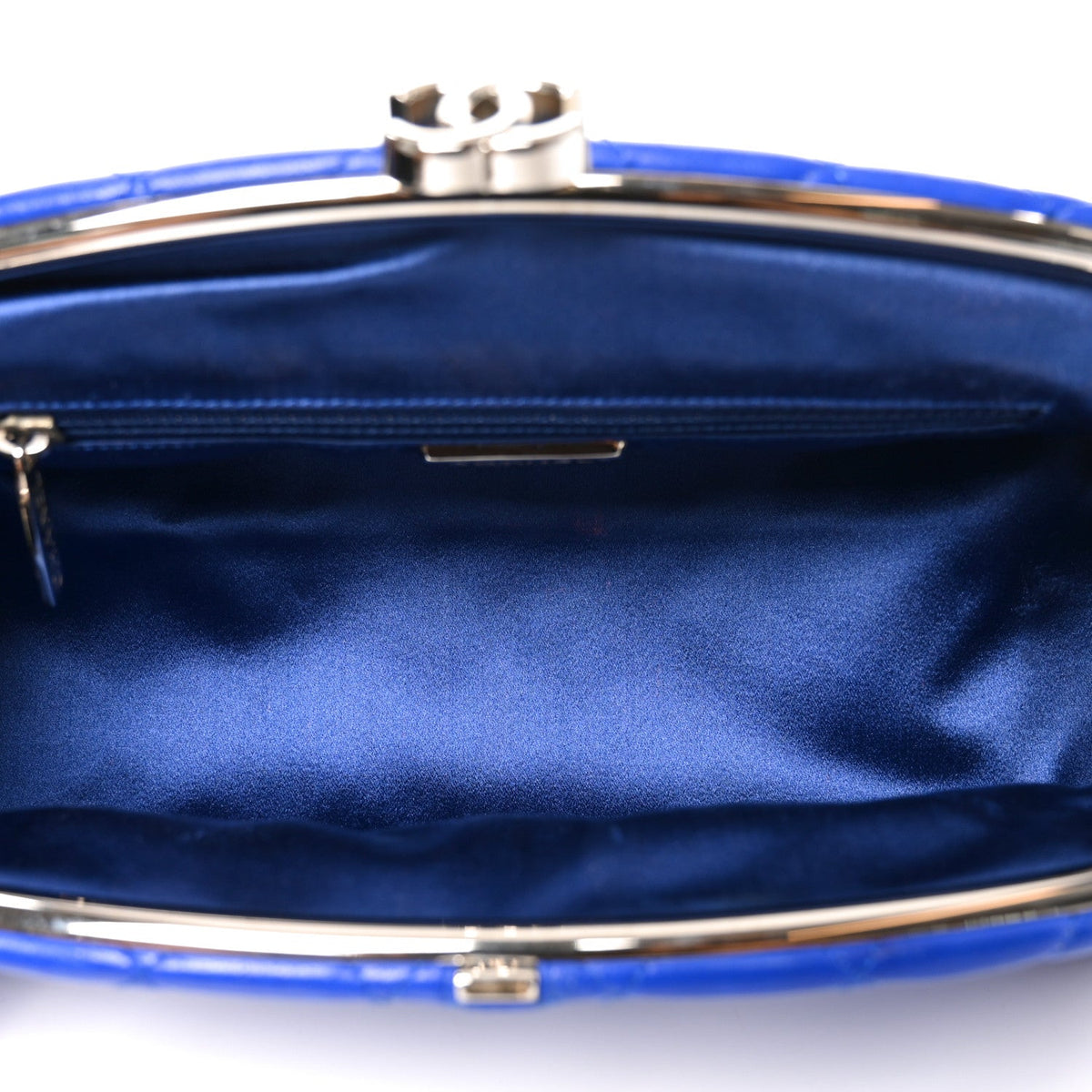 Chanel Lambskin Quilted Timeless Clutch Blue