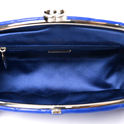 Chanel Lambskin Quilted Timeless Clutch Blue