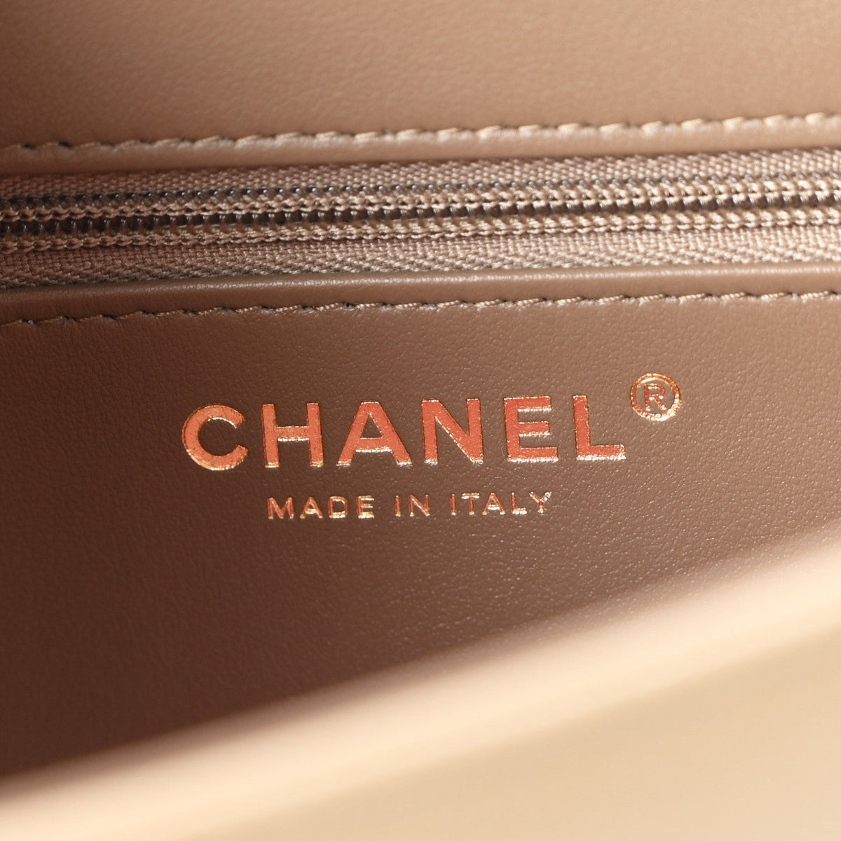 Chanel Shiny Caviar Preppy Coco Small Flap Bag Dark Khaki