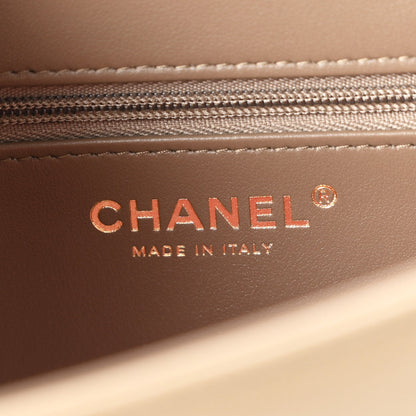 Chanel Shiny Caviar Preppy Coco Small Flap Bag Dark Khaki
