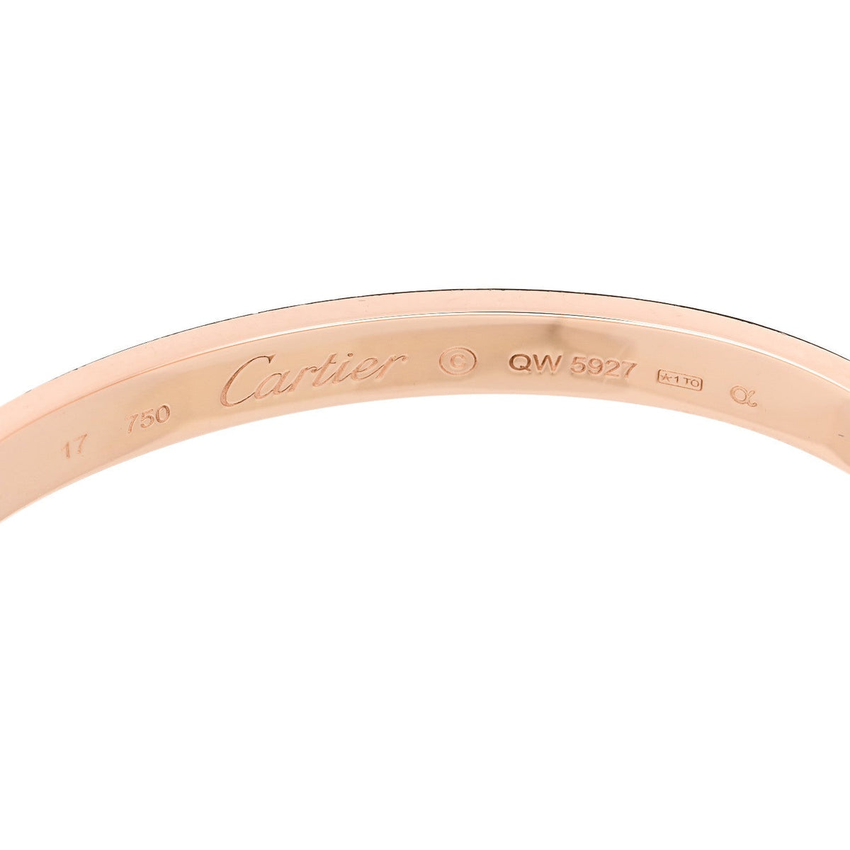 Cartier 18K Pink Gold LOVE Bracelet 17