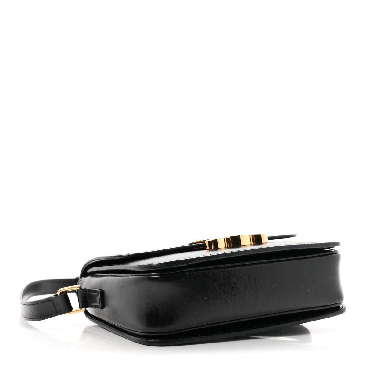 Celine Shiny Calfskin Teen Triomphe Black