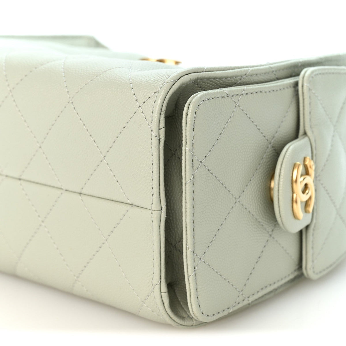 Chanel Caviar Quilted Mini 25 Handbag Light Green