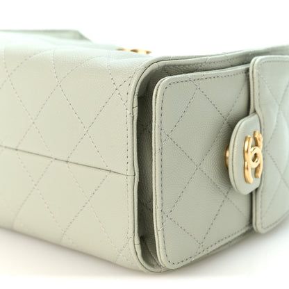 Chanel Caviar Quilted Mini 25 Handbag Light Green