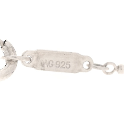 Tiffany Sterling Silver Letter M Disc Pendant Necklace