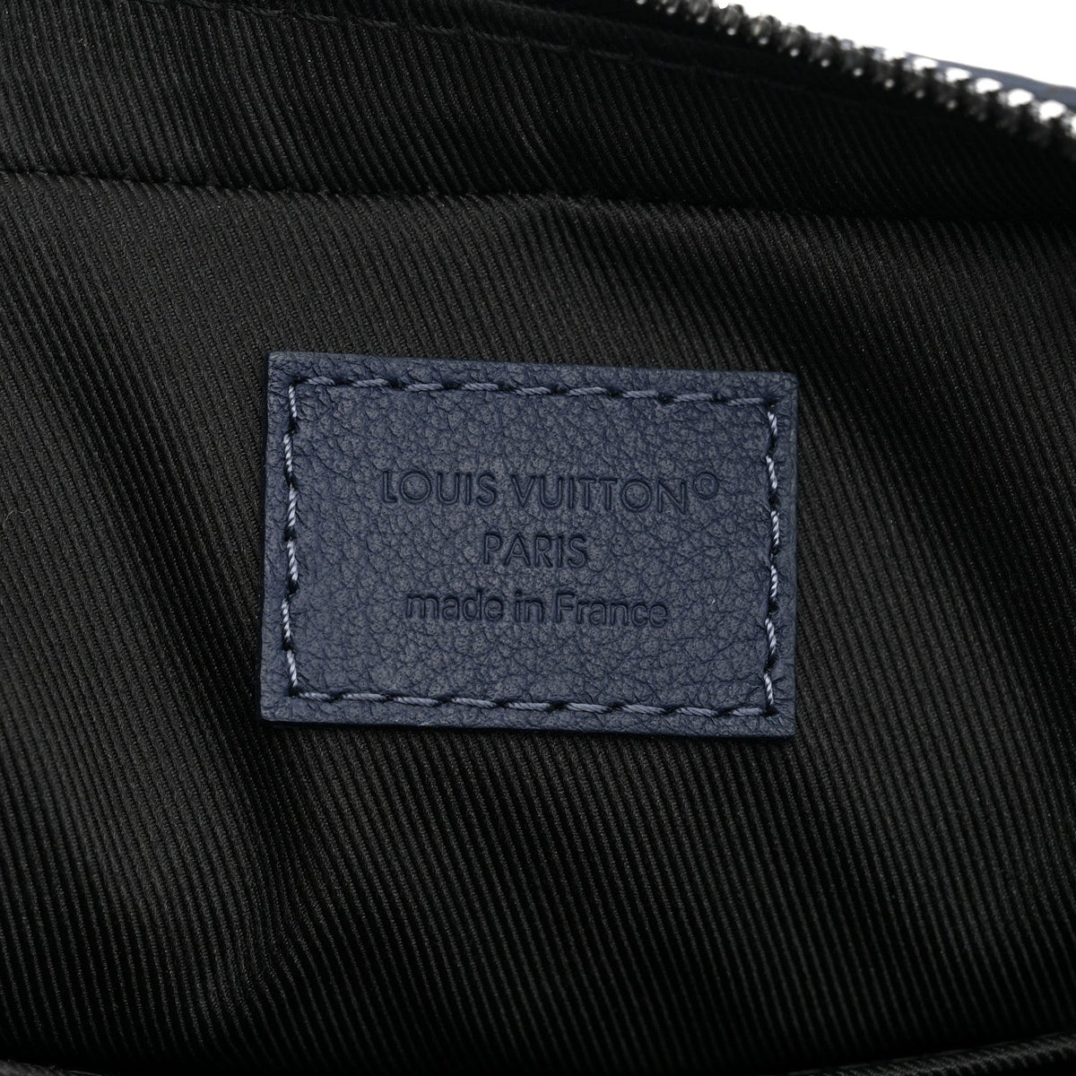 Louis Vuitton Calfskin Monogram Shadow Trio Messenger Navy