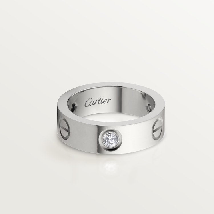 18K Gold 3 Diamonds Cartier Love Ring