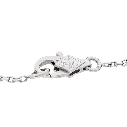Van Cleef & Arpels 18K White Gold Diamond Sweet Alhambra Bracelet
