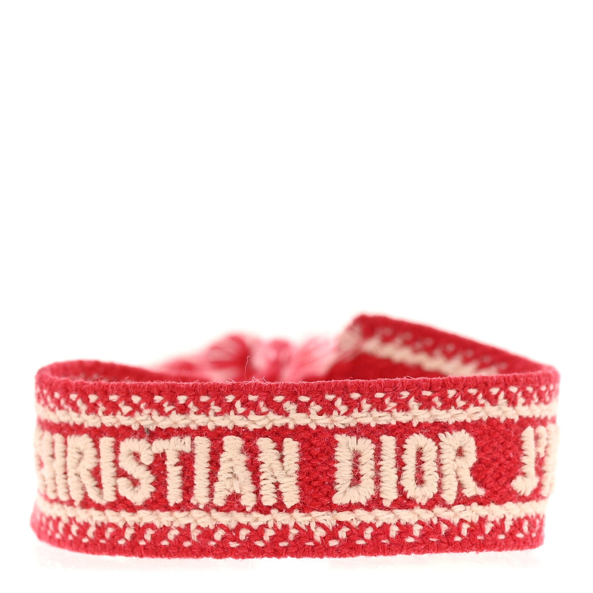 Christian DiorWoven Cotton J'Adior Friendship Bracelet Red