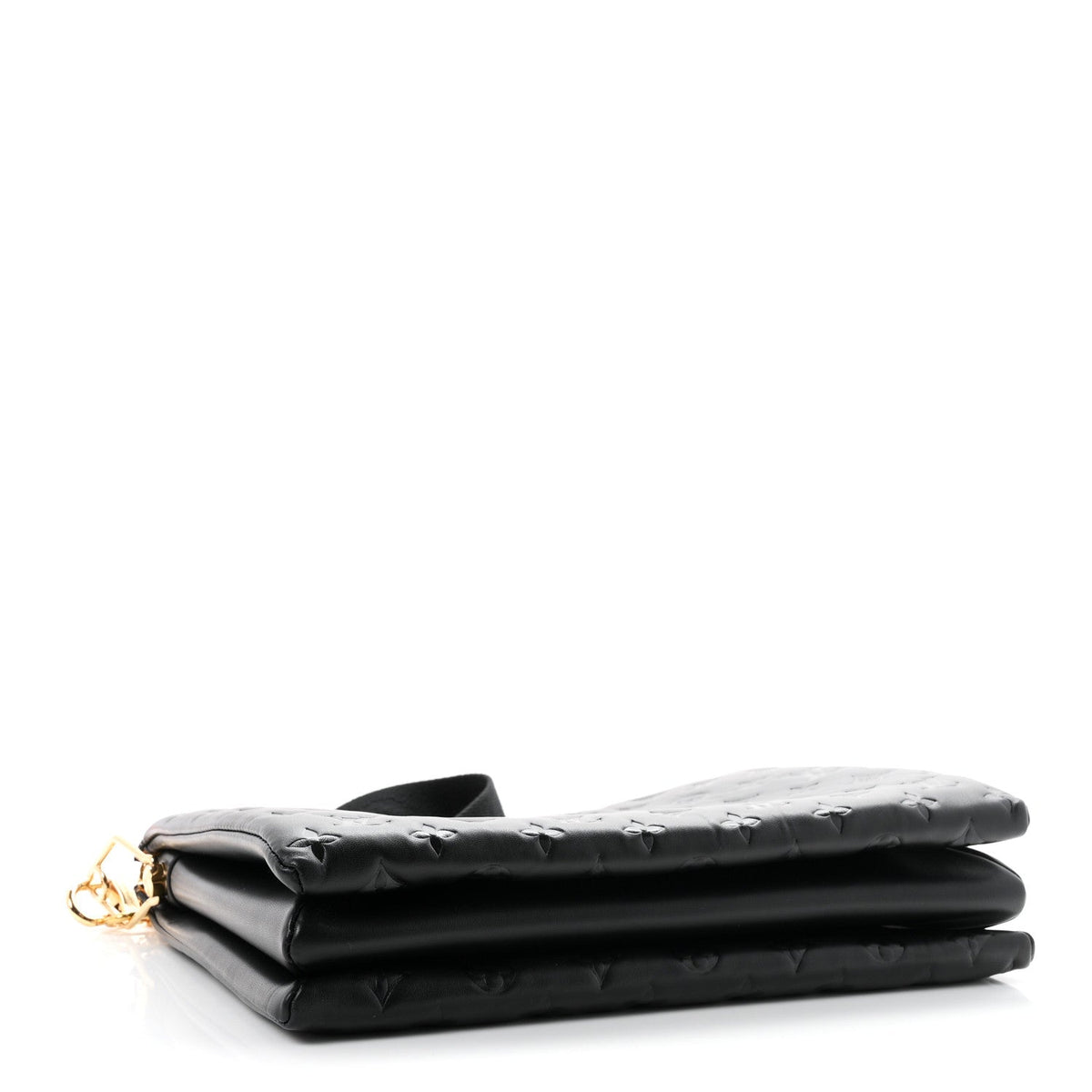 Louis Vuitton Lambskin Embossed Monogram Coussin MM Bag Black 1977732